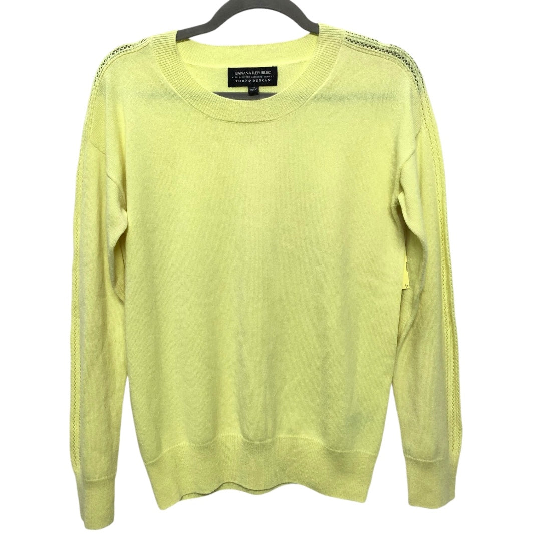 Sweater Cashmere By Banana Republic In Yellow, Size: Xs