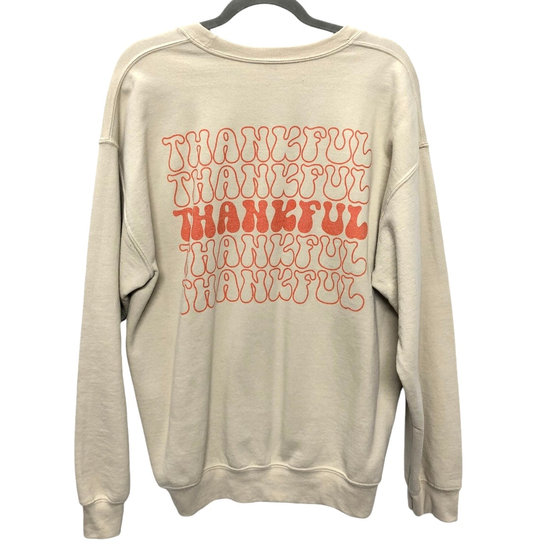 Sweatshirt Crewneck By Gildan In Beige, Size: L