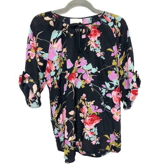 Blouse Short Sleeve By Yumi Kim In Floral Print, Size: M