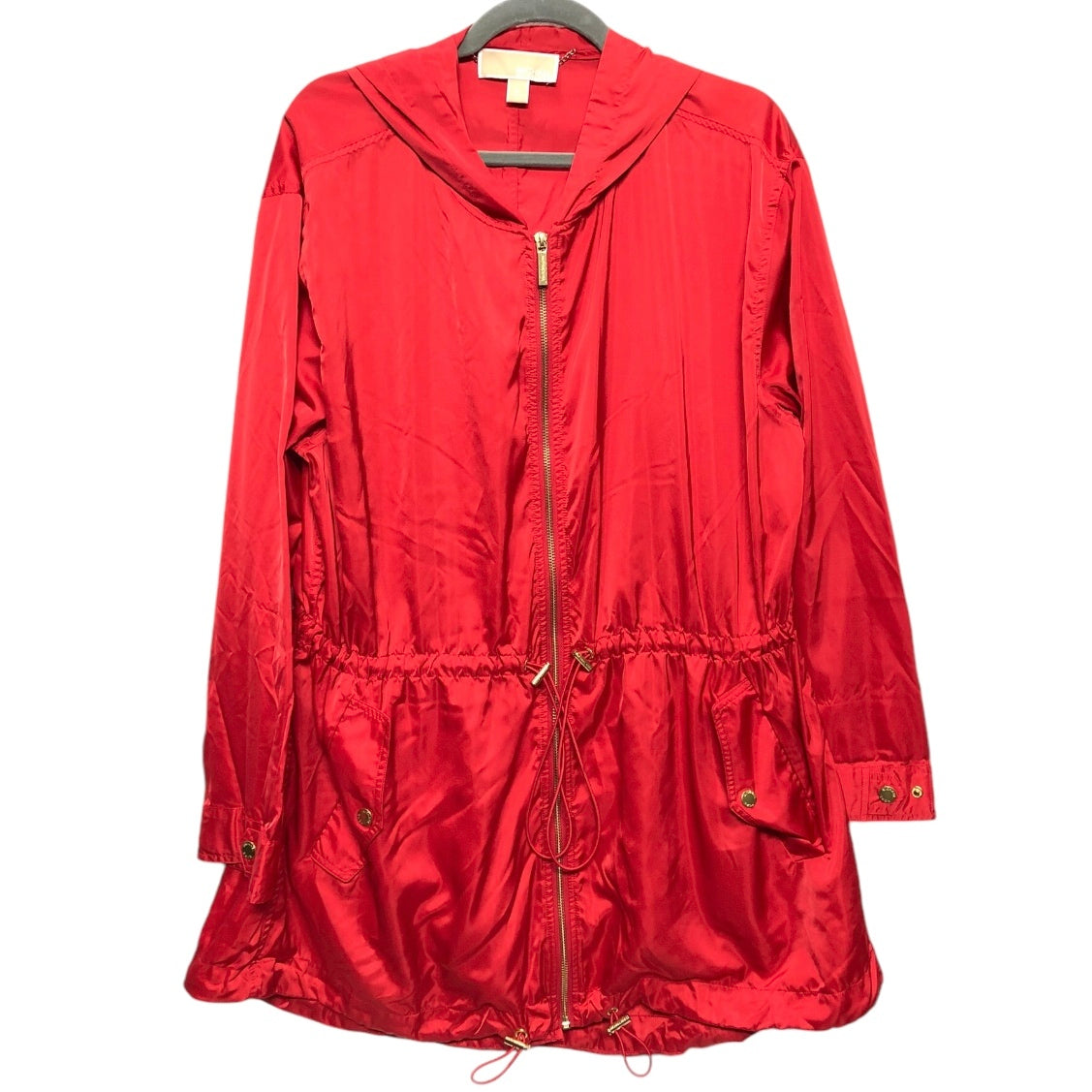 Jacket Windbreaker By Michael By Michael Kors In Red, Size: Xl