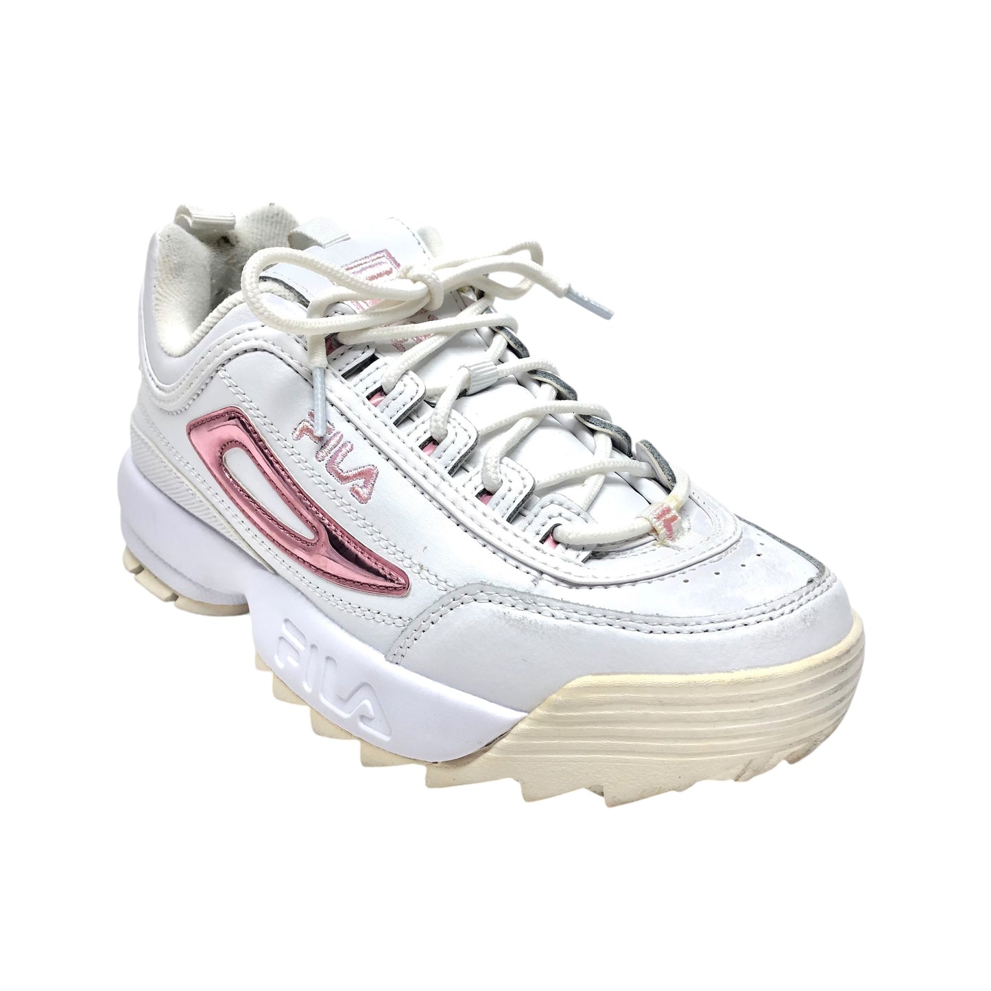 Shoes Sneakers By Fila In Pink & White, Size: 8