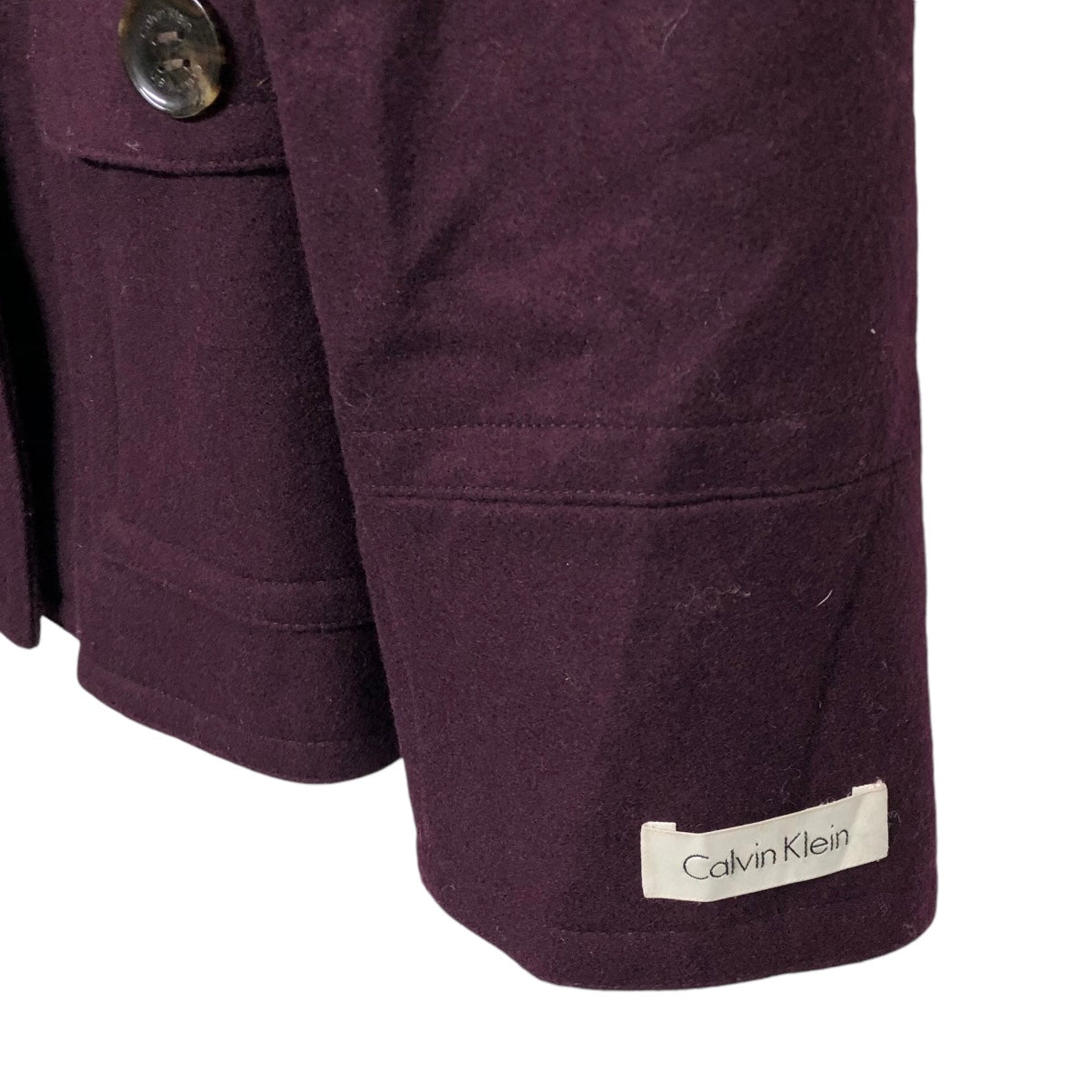 Coat Peacoat By Calvin Klein In Purple, Size: 12p