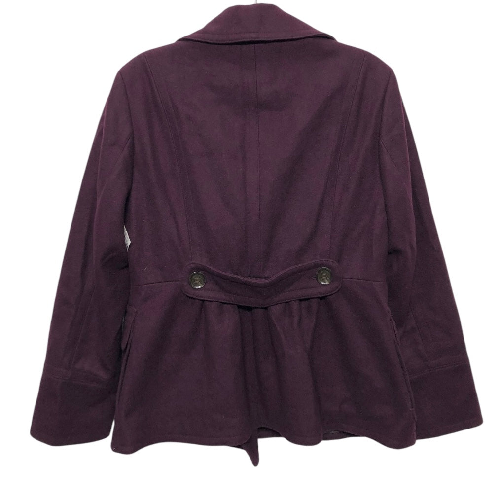 Coat Peacoat By Calvin Klein In Purple, Size: 12p