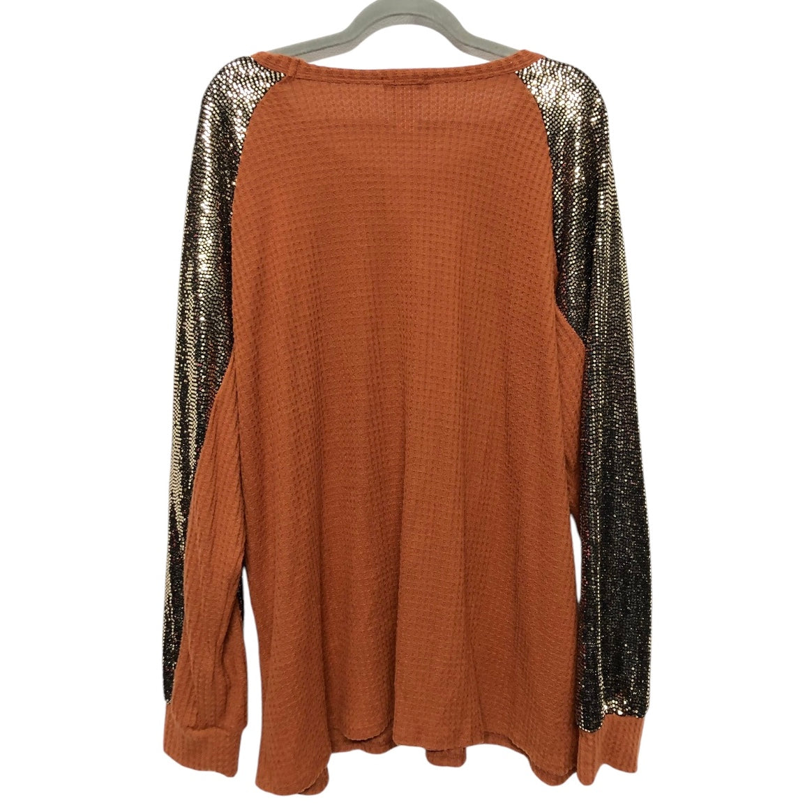 Top Long Sleeve By Heimish Usa In Orange, Size: 3x