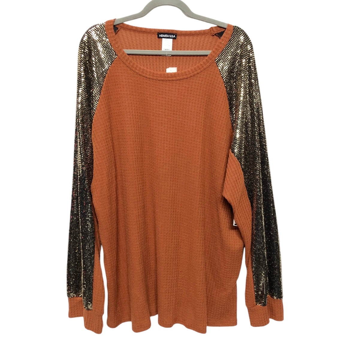 Top Long Sleeve By Heimish Usa In Orange, Size: 3x