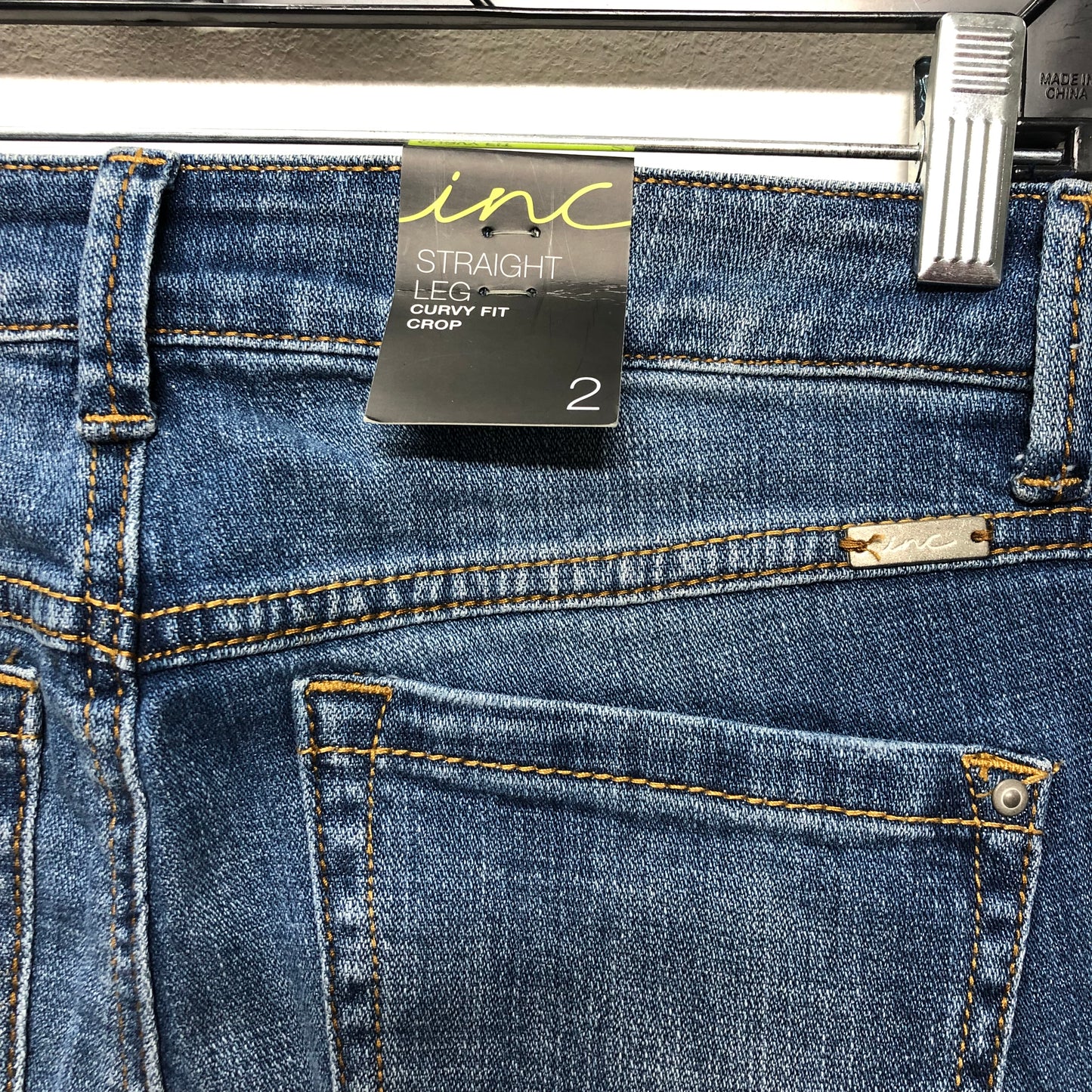 Jeans Straight By Inc In Blue Denim, Size: 2