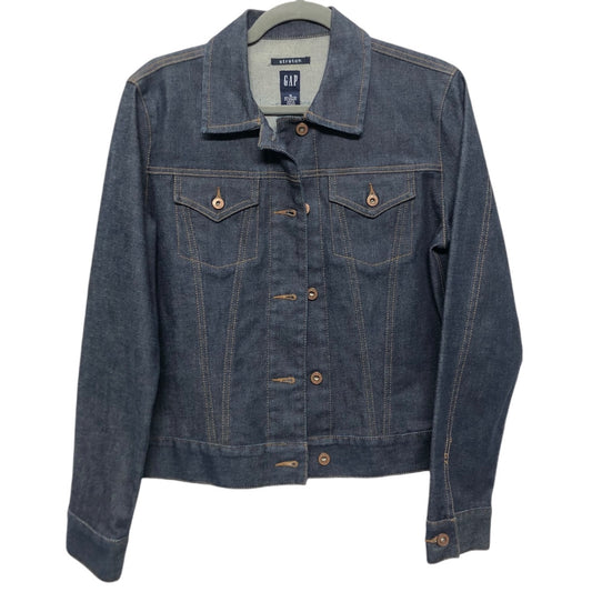 Jacket Denim By Gap In Blue Denim, Size: M