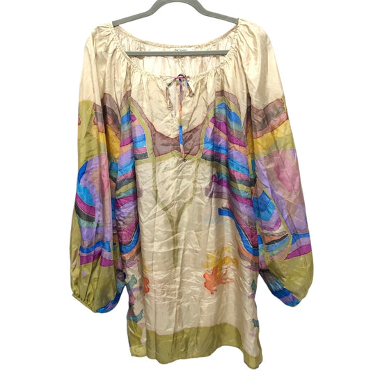 Blouse Long Sleeve By Cmb In Multi-colored, Size: M