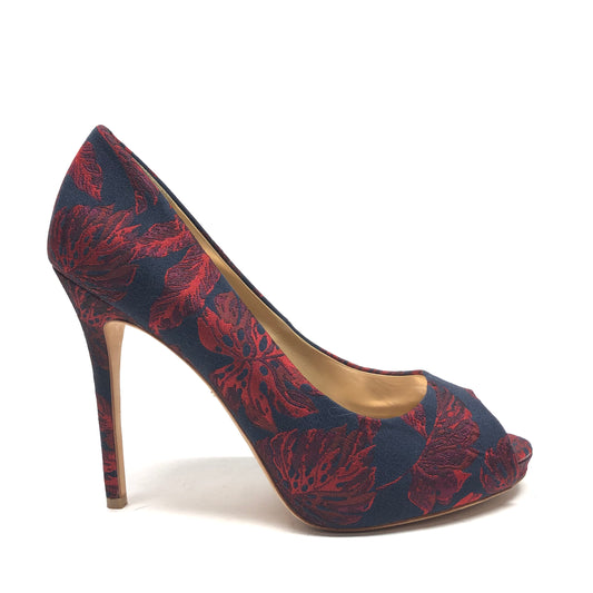 Shoes Heels Stiletto By Badgley Mischka In Blue & Red, Size: 10