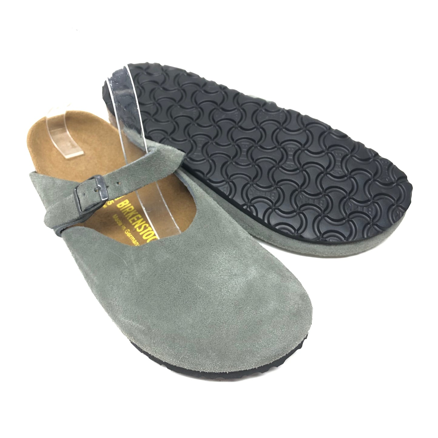 Shoes Flats By Birkenstock In Grey, Size: 10