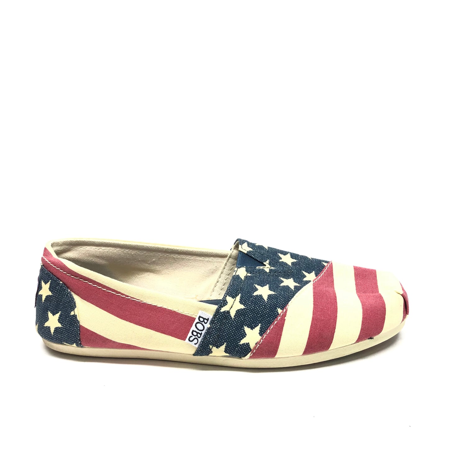 Shoes Flats By Bobs In Blue Red & White, Size: 7