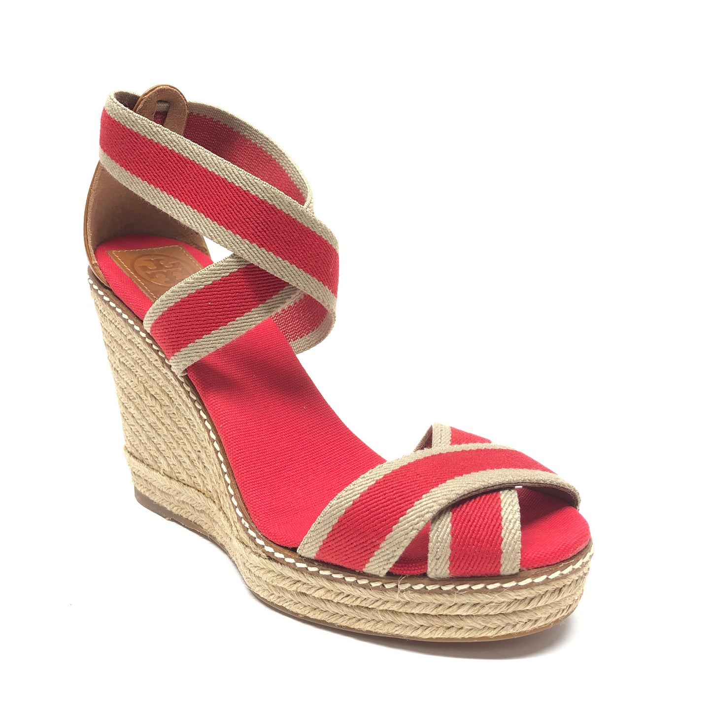 Sandals Designer By Tory Burch In Red, Size: 10