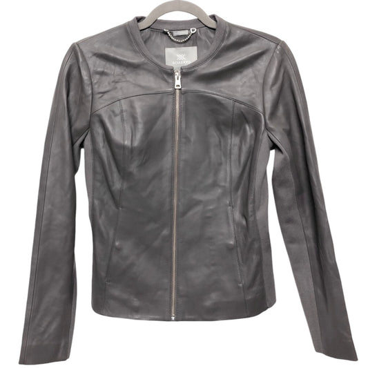 Jacket Moto Leather By Cma In Grey, Size: Xs