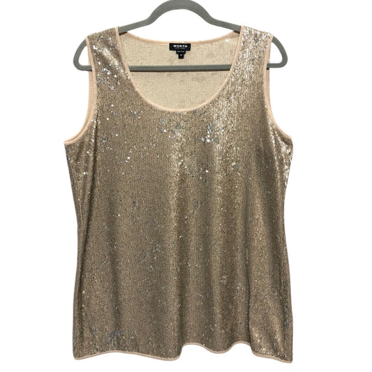 Top Sleeveless By Worth Ny In Gold, Size: M