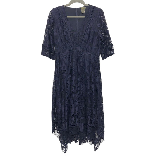 Dress Casual Midi By Taylor In Blue, Size: 8