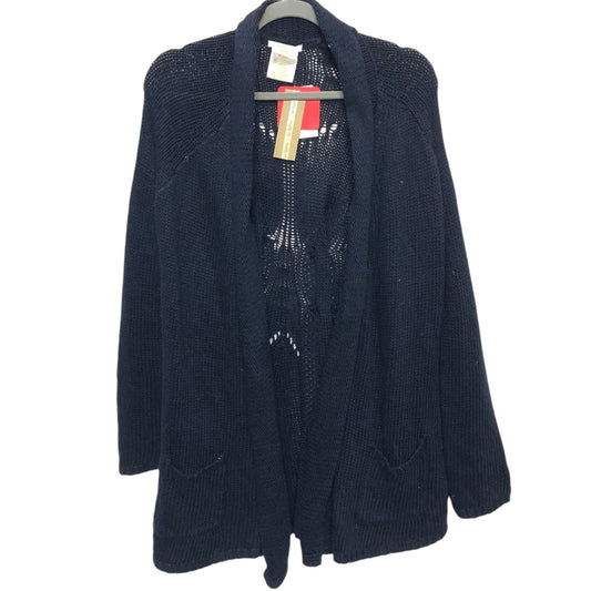 Sweater Cardigan By Matty M In Navy, Size: M