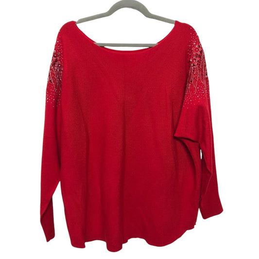 Top Long Sleeve By Clothes Mentor In Red, Size: Xl