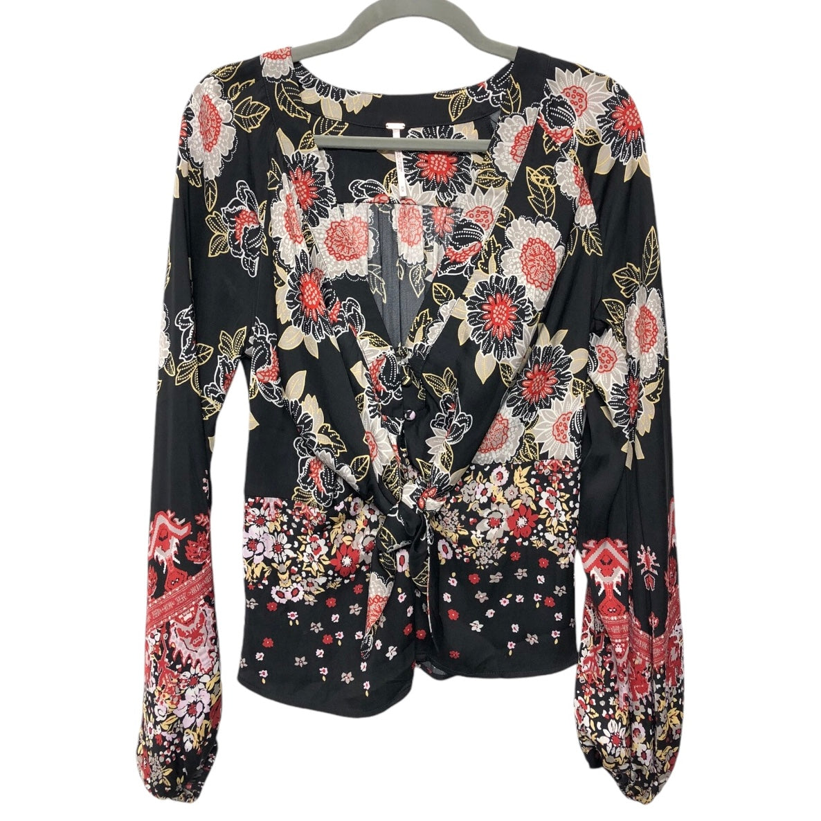 Blouse Long Sleeve By Free People In Black, Size: M