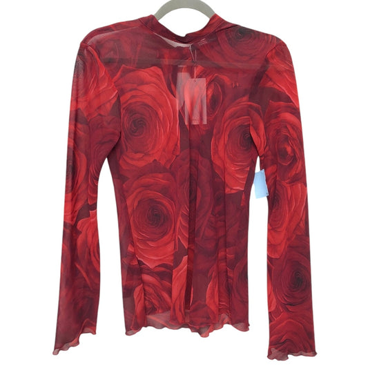 Top Long Sleeve By Mng In Red, Size: 4