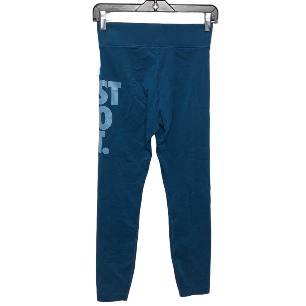 Athletic Leggings By Nike Apparel In Teal, Size: S