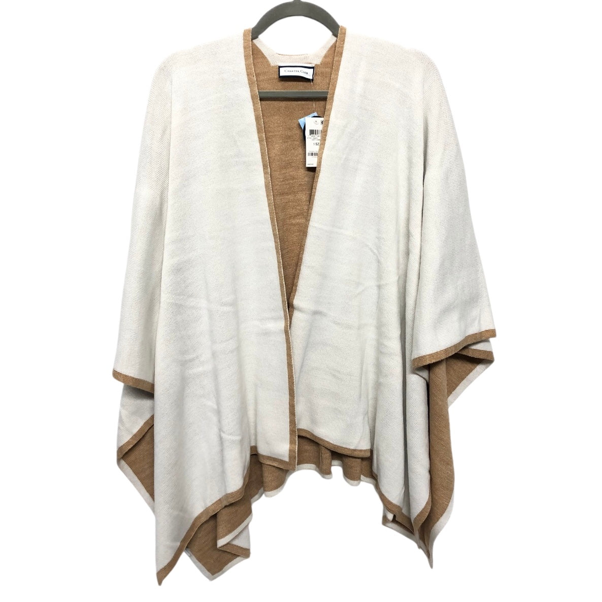 Shawl By Charter Club In Tan & White, Size: Osfm