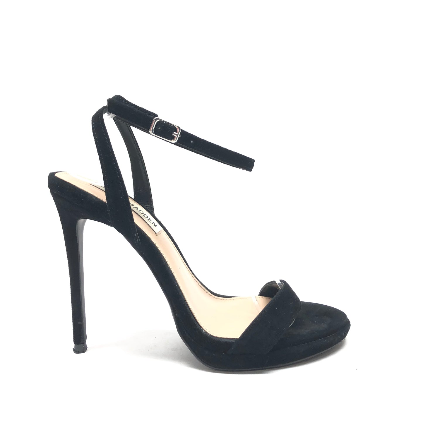 Sandals Heels Stiletto By Steve Madden In Black, Size: 6