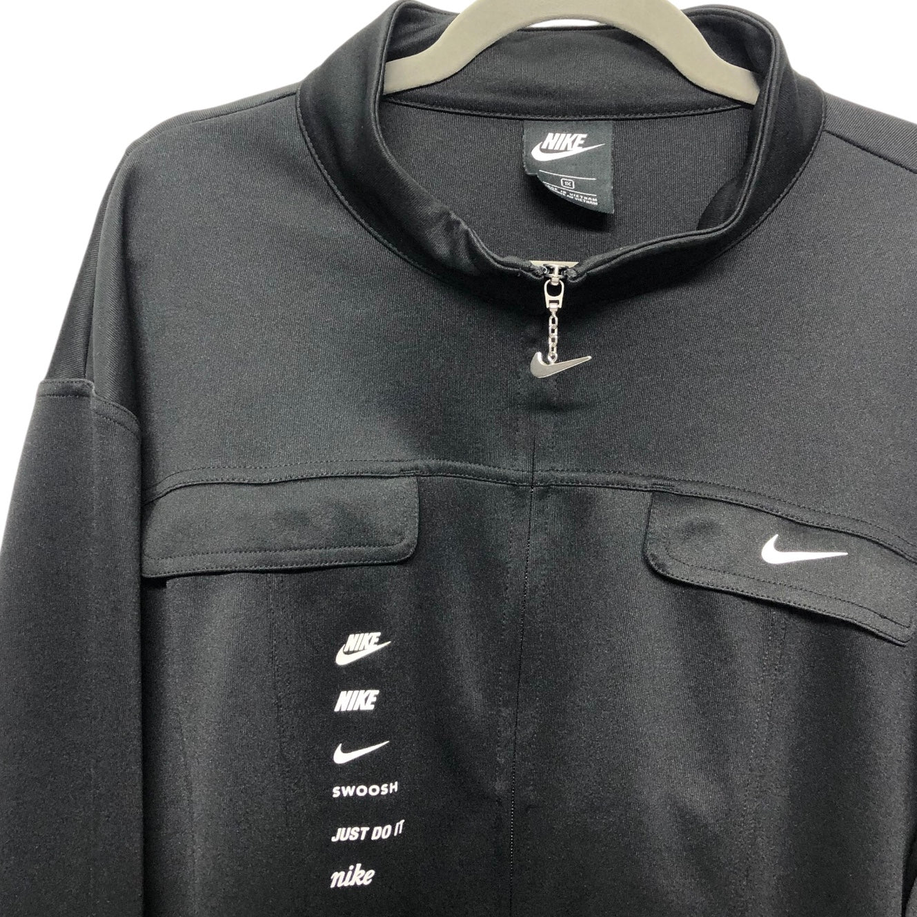 Athletic Jacket By Nike Apparel In Black, Size: 1x