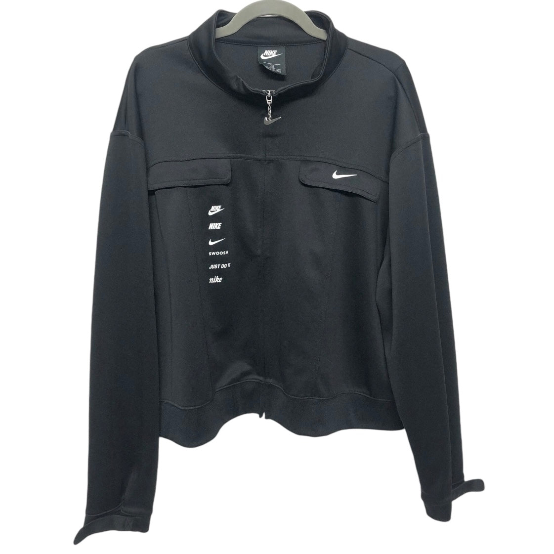 Athletic Jacket By Nike Apparel In Black, Size: 1x