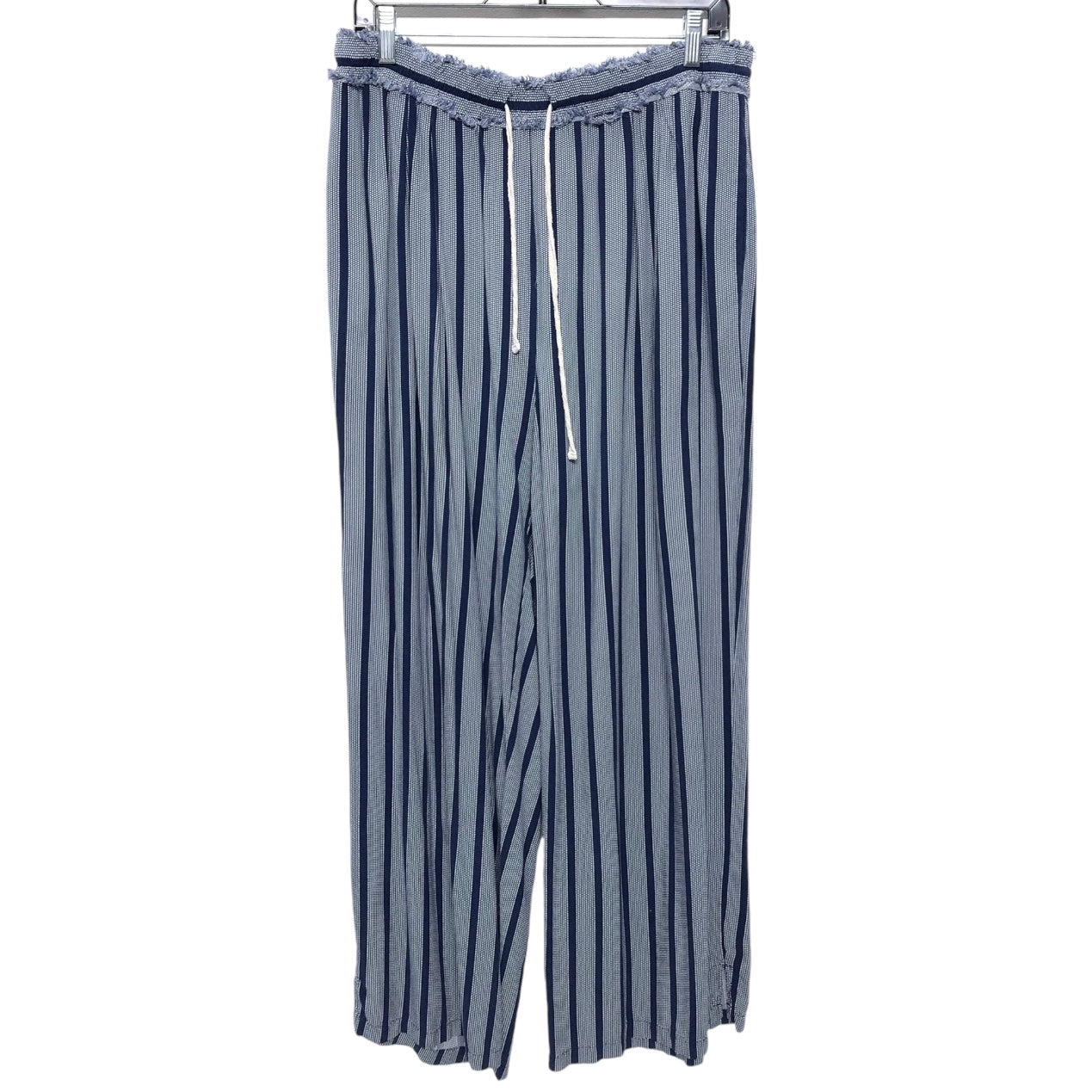 Pants Wide Leg By Free People In Blue & White, Size: L