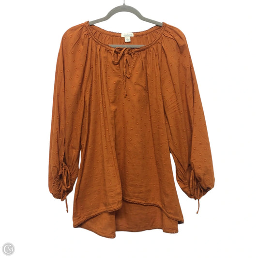 Blouse Long Sleeve By Sundance In Orange, Size: L