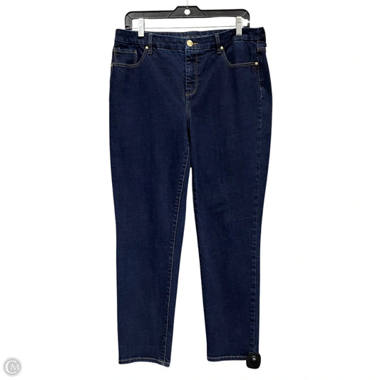 Jeans Boyfriend By Chicos In Blue Denim, Size: 12