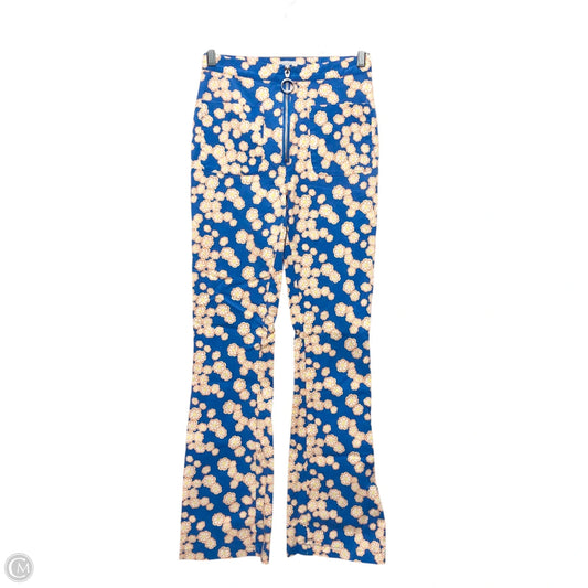 Jeans Flared By Urban Outfitters In Blue & Yellow, Size: 0