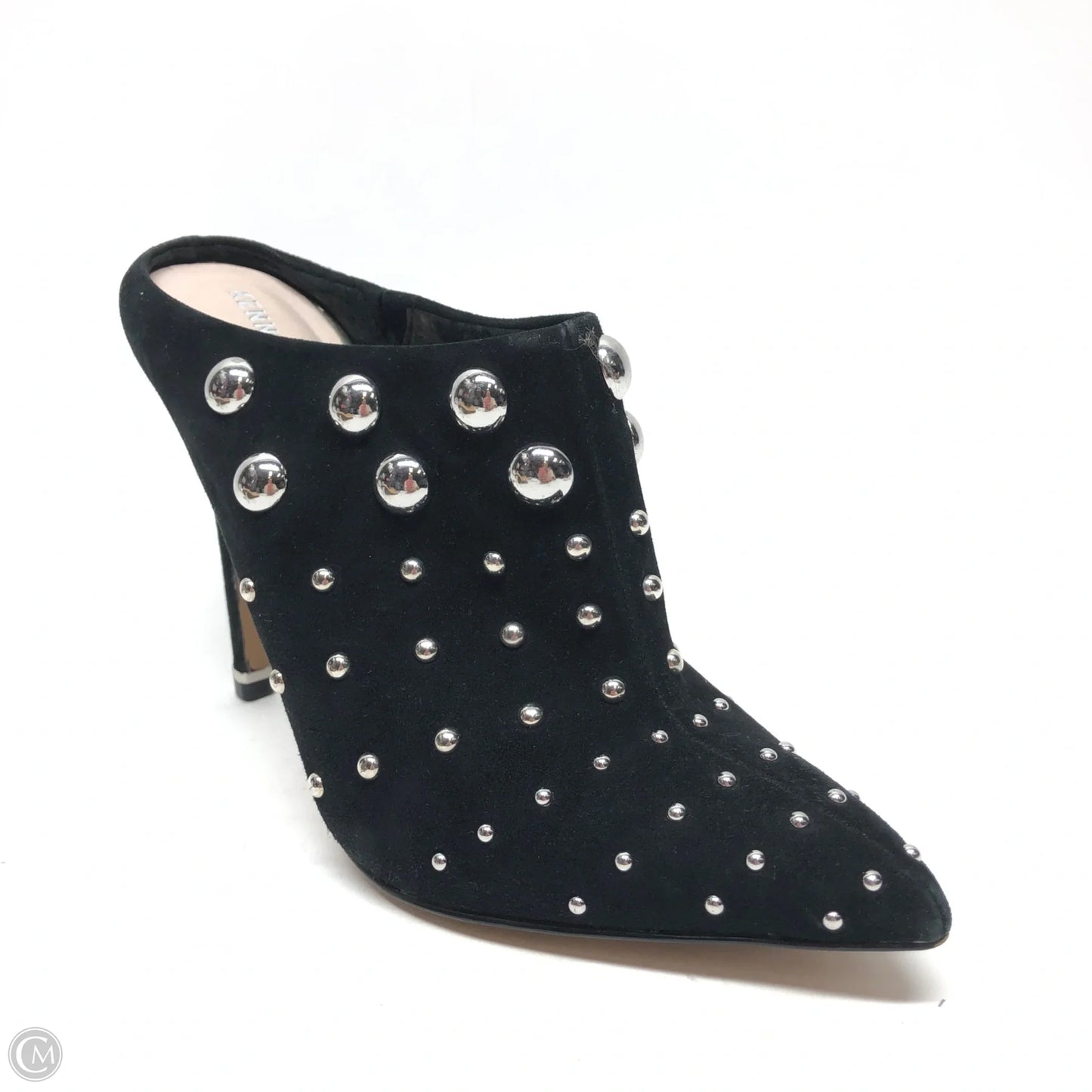 Shoes Heels Stiletto By Kenneth Cole In Black & Silver, Size: 8.5