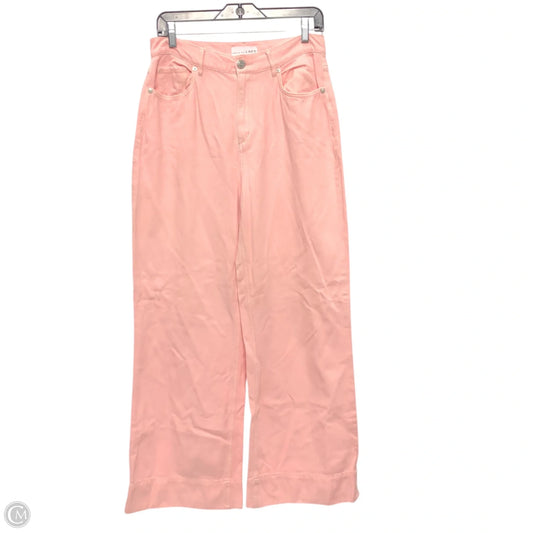 Jeans Wide Leg By Loft In Pink, Size: 4