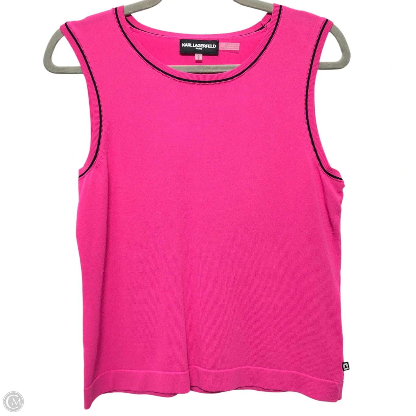 Tank Top Designer By Karl Lagerfeld In Pink, Size: S