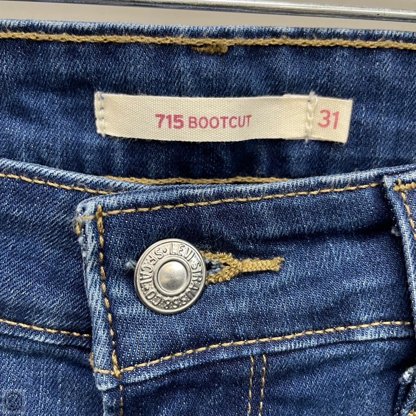 Jeans Boot Cut By Levis In Blue Denim, Size: 12
