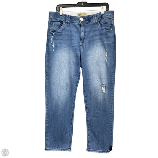 Jeans Straight By Democracy In Blue Denim, Size: 14