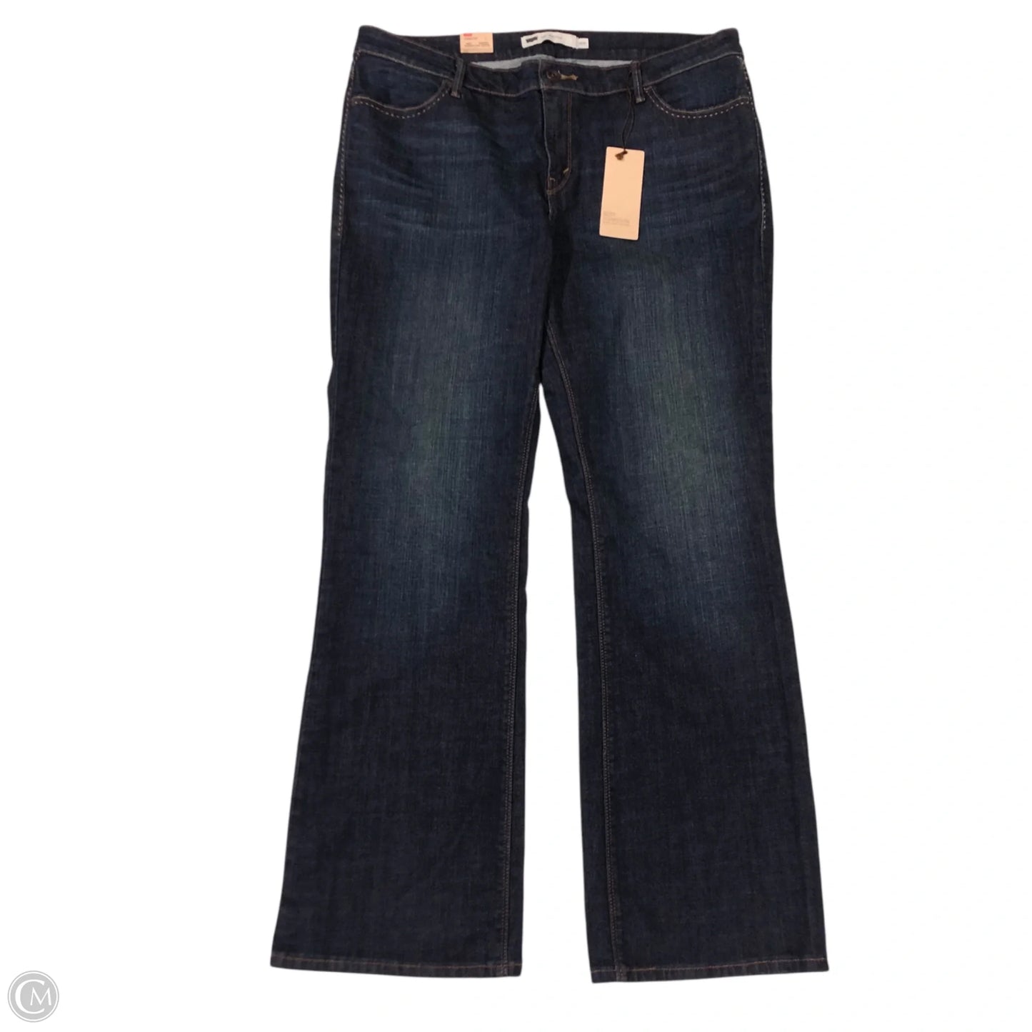 Jeans Boot Cut By Levis In Blue Denim, Size: 16