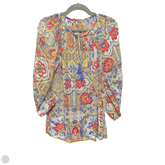 Blouse 3/4 Sleeve By Cmc In Multi-colored, Size: M