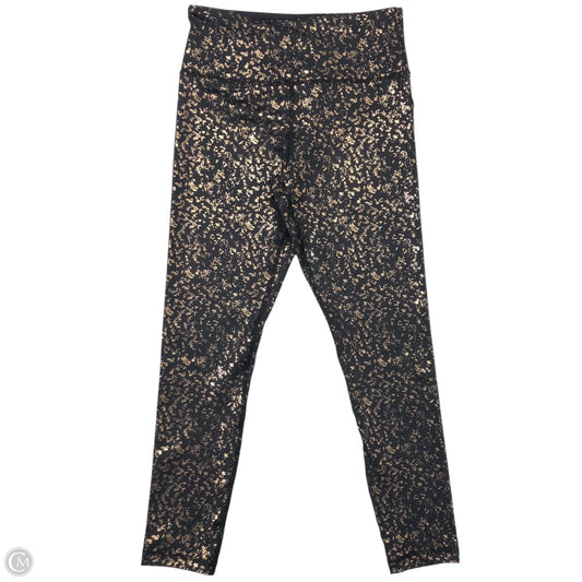 Athletic Leggings By Zyia In Black & Gold, Size: 4