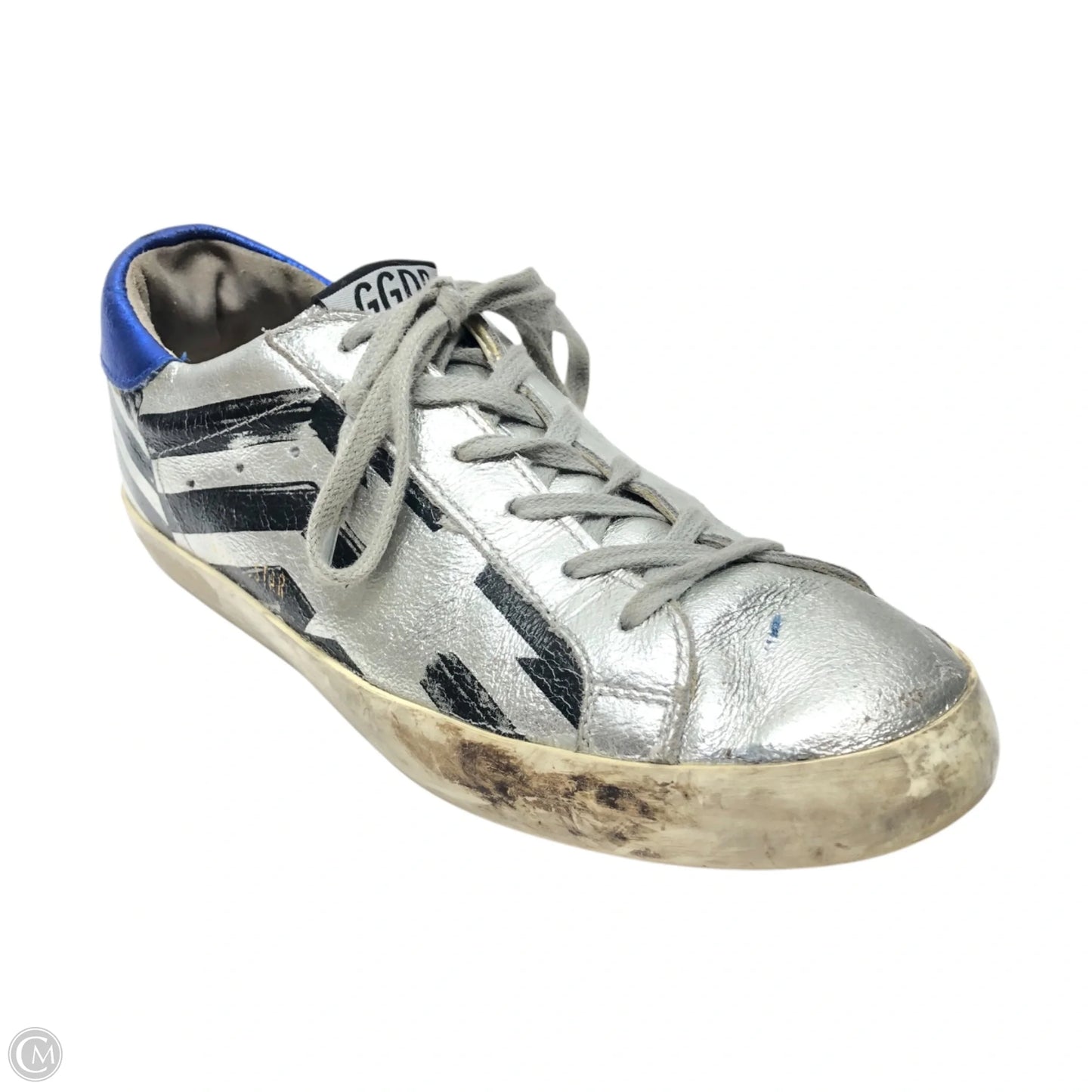 Shoes Luxury Designer By Golden Goose In Silver, Size: 8.5