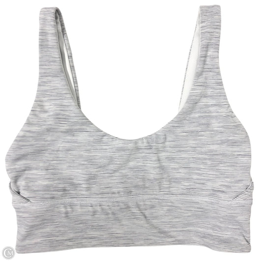 Athletic Bra By Lululemon In Grey & White, Size: 6