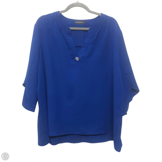 Top Short Sleeve By Clothes Mentor In Blue, Size: 2x