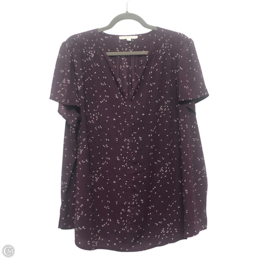 Top Short Sleeve By Cmf In Maroon, Size: 2x