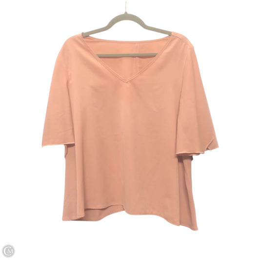 Top Short Sleeve By Shein In Pink, Size: 1x