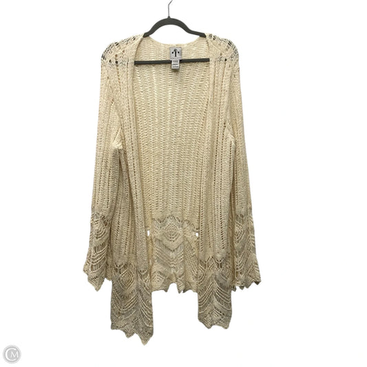Cardigan By Clothes Mentor In Beige, Size: L