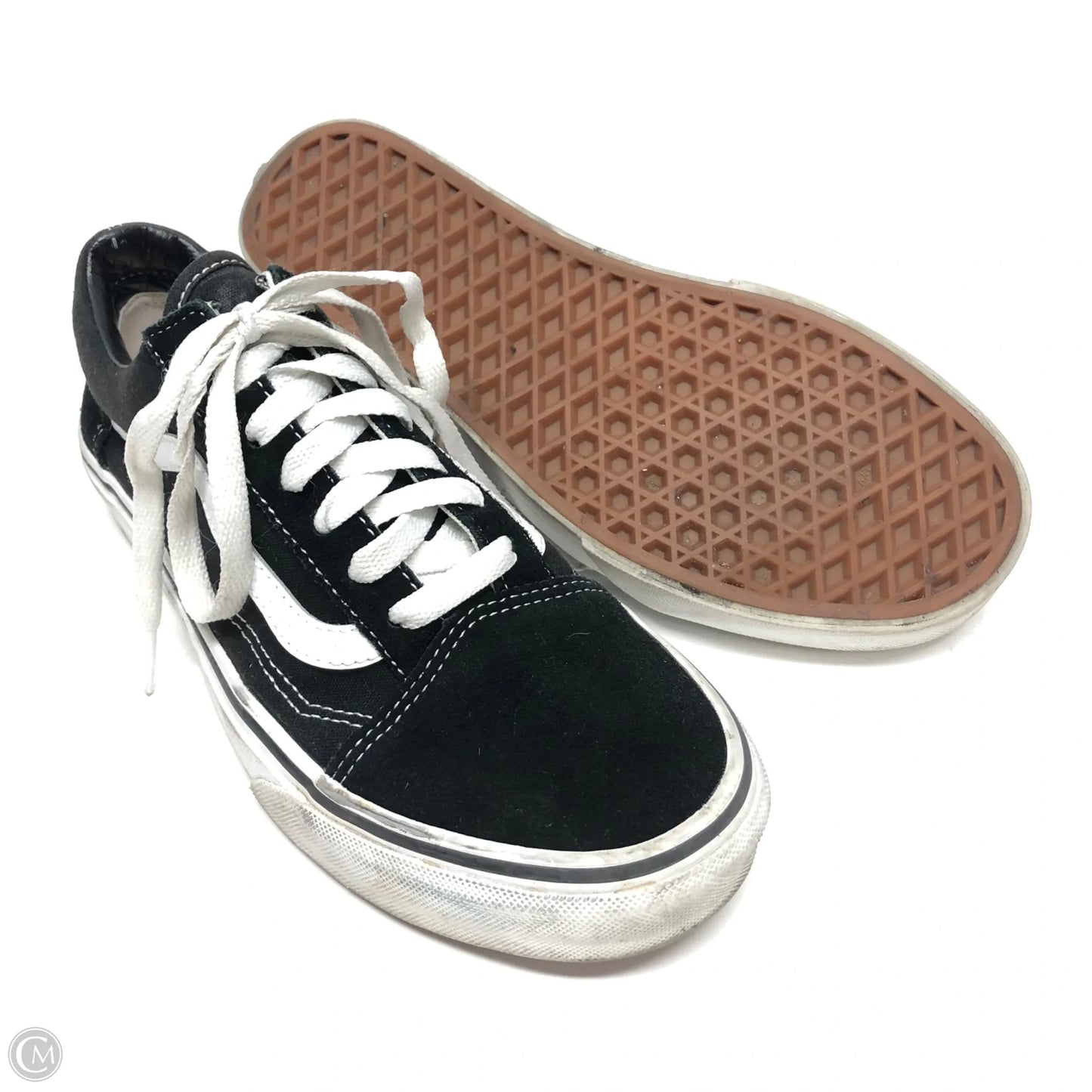 Shoes Sneakers By Vans In Black & White, Size: 7