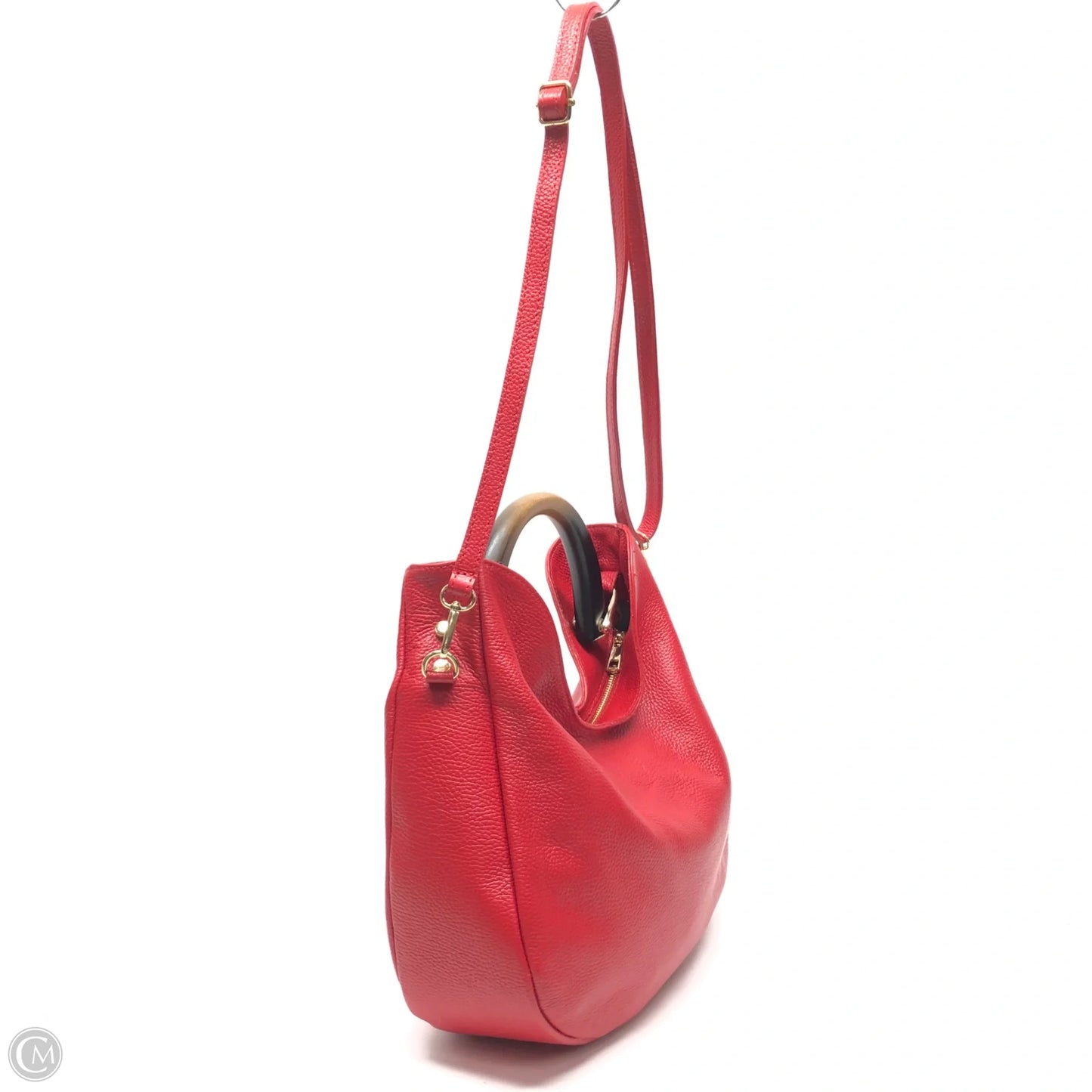 Handbag Leather By Cmc, Size: Medium