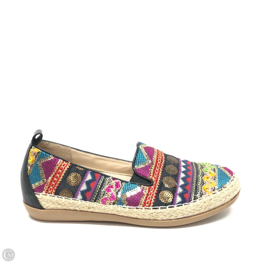 Shoes Flats By Clothes Mentor In Multi-colored, Size: 9.5