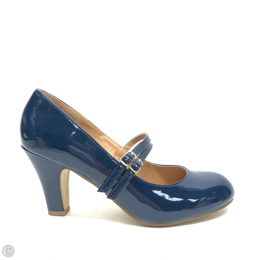 Shoes Heels Block By Journee In Blue, Size: 8